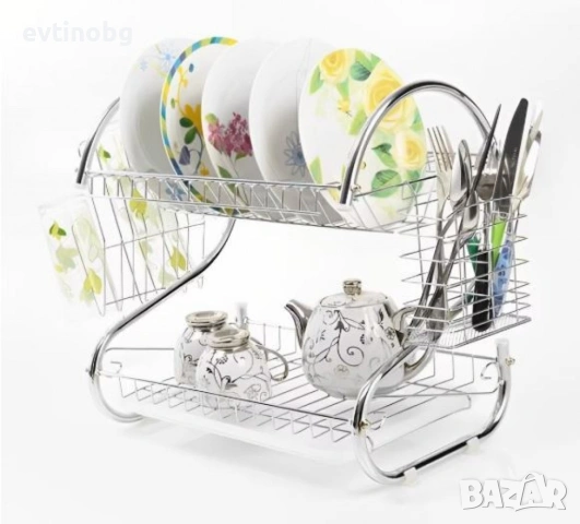 Луксозен S-образен сушилник за домакински съдове, двуредов. ТОП ЦЕНА, снимка 2 - Сушилни - 53899936