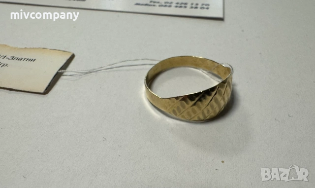 Златен пръстен 1.14гр., снимка 2 - Пръстени - 53273115