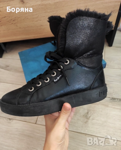 Pepe Jeans нови високи кецове 38 номер, снимка 2 - Кецове - 41419115