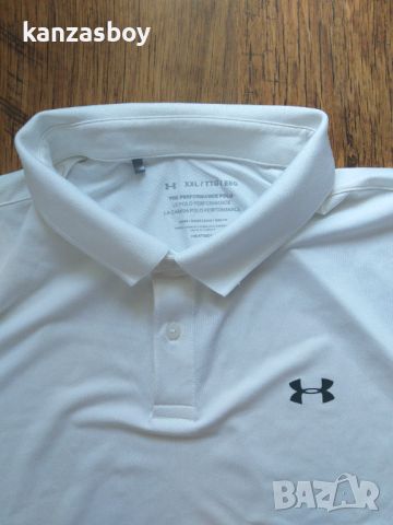 Under Armour Performance Textured 3.0 Polo Shirt - страхотна мъжка тениска КАТО НОВА 2ХЛ, снимка 2 - Тениски - 46351590