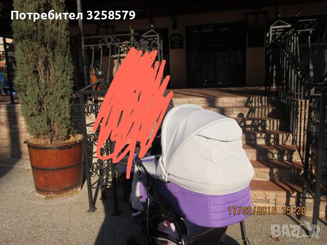 Бебешка количка 2в1, снимка 1 - Детски колички - 46205571