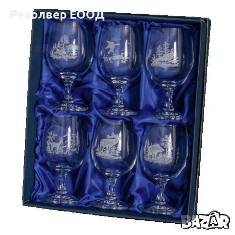 Комплект от 6 кристални чаши за вино Fritzmann, снимка 1 - Колекции - 45321170