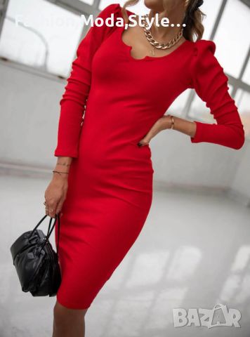 Дамска рокля в червен цвят , снимка 1 - Рокли - 44053171