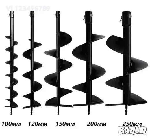 Свредло за Почва спирала 100мм 120мм 150 200мм 250мм диаметър