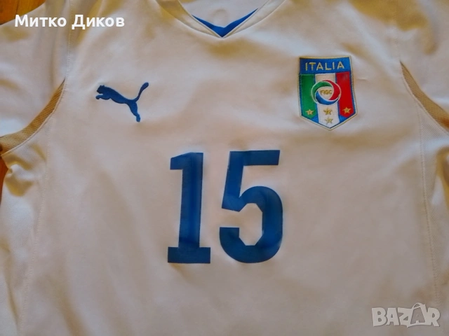 Италия маркова тениска Пума #15 Маркизио размер ХС 13-15 г, снимка 3 - Футбол - 53696695