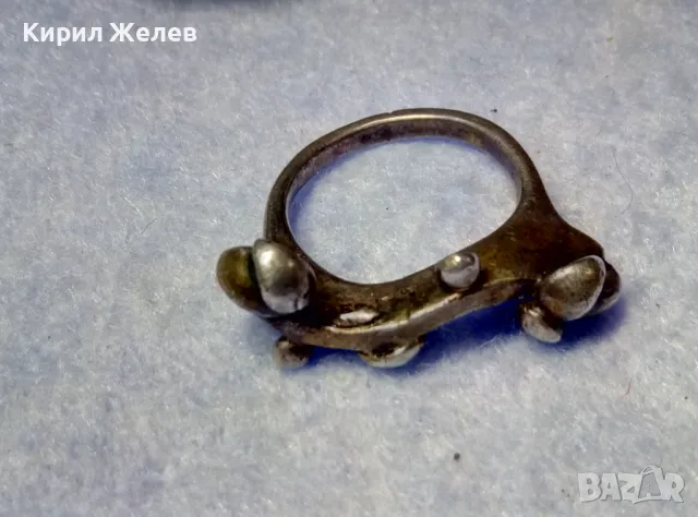 АРТ НУВО СТИЛ ДИЗАЙНЕРСКИ СРЕБЪРЕН ПРЪСТЕН ОКСИДИРАНО СРЕБРО 925 РЪЧНА ХУДОЖЕСТВЕНА ИЗРАБОТКА 49286, снимка 7 - Пръстени - 50416836