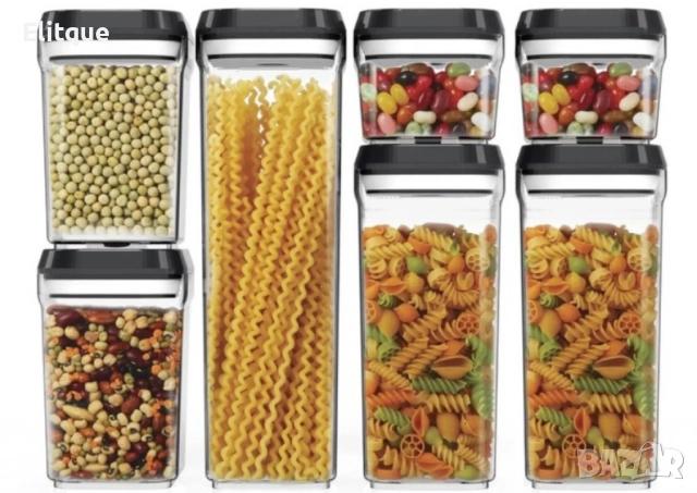 Комплект от 7 херметични контейнера – сигурно съхранение и перфектна организация, снимка 6 - Други - 52716353