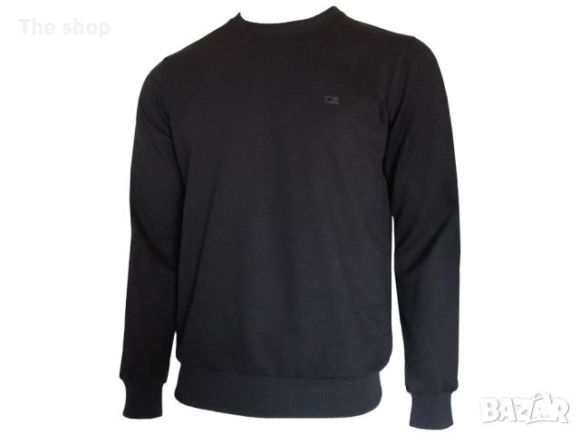 Памучна блуза в черен цвят (003), снимка 1 - Блузи - 45278528