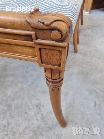 Масивно Ретро Кресло-"Chauffeuse"-2 броя-внос от Германия!ОБЯВЕНАТА ЦЕНА Е ЗА БРОЙ!, снимка 5 - Столове - 54108338