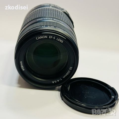 Обектив Canon - EF-S 55-250mm, снимка 3 - Обективи и филтри - 46007785