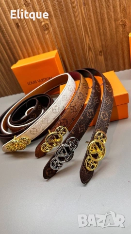 колани от естествена кожа в кутия Louis Vuitton , снимка 6 - Колани - 53360025