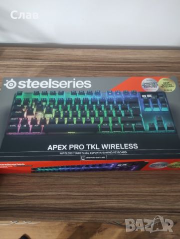 Геймърска клавиатура Steelseries Apex Pro TKL Wireless UK Layout , снимка 6 - Клавиатури и мишки - 46391234