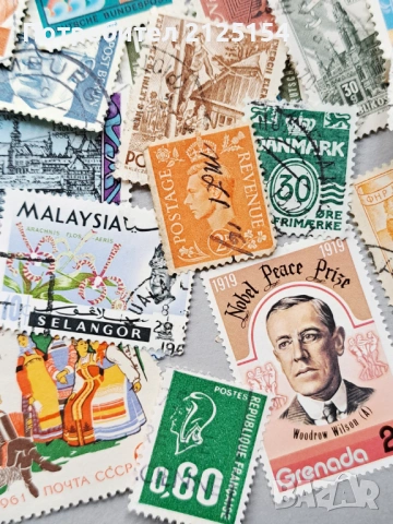 Лот от различни пощенски марки 100 бр.,от началото на 20 век., снимка 5 - Филателия - 42199747