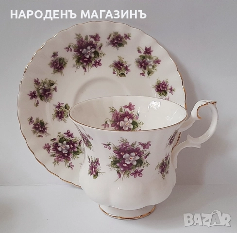 ROYAL ALBERT - порцелан чаши сервиз чай кафе чинии 2 двойни сета , снимка 7 - Други ценни предмети - 52169912