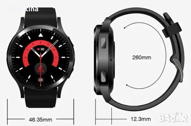 Спортен смарт часовник Watch F8,сензорен екран, силиконова каишка, Bluetooth, снимка 3 - Смарт часовници - 46054204