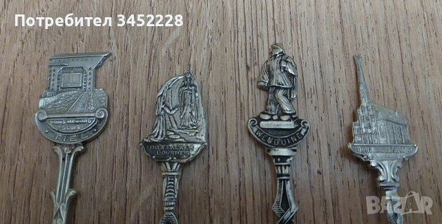 лъжички за колекционери 4 броя , снимка 2 - Антикварни и старинни предмети - 52829337