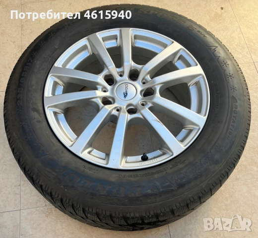 4бр. 17" джанти BROCK със зимни гуми DUNLOP SPORT 5 235/65/17 междуболтово 5x130 вътр ф71,5мм, снимка 5 - Гуми и джанти - 52233413
