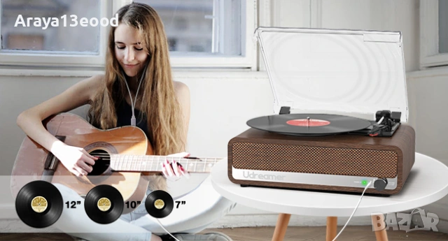 Ретро грамофон с вградени говорители и Bluetooth Udreamer UD002, снимка 6 - Грамофони - 54076010