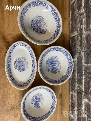 Сервиз за хранене от каменинова керамика, снимка 6 - Сервизи - 52366051