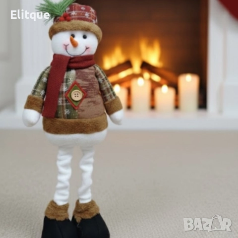 Голяма коледна играчка Елен, Снежен човек или дядо Коледа - разтягаща до 50см, снимка 4 - Декорация за дома - 52570817