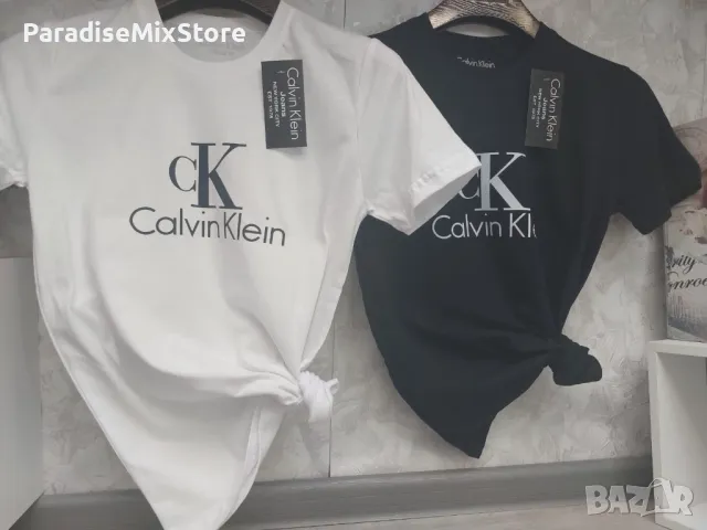 Дамски и мъжки тениски Calvin Klein Размери XS S M L XL XXL XXXL, снимка 3 - Тениски - 47279464