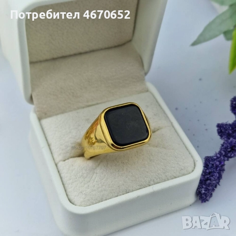 Пръстен „Black Stone Square“