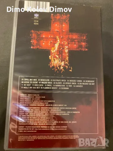 Rammstein VHS Оригинална Видео Касета, снимка 2 - Други музикални жанрове - 48514703