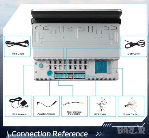 Мултимедия, плеър, с Андроид, единичен дин, навигация, за кола, автомобил, Android, 1 DIN, Carplay, снимка 12 - Аксесоари и консумативи - 51691060
