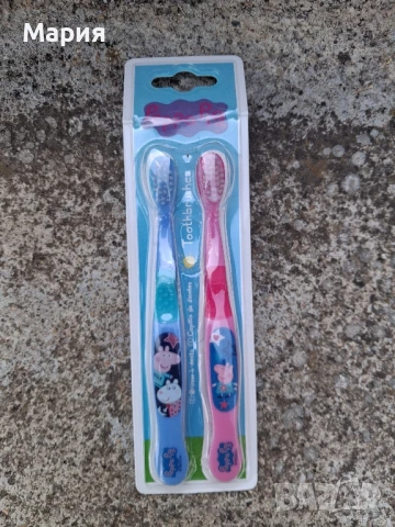 Ново!Пепа Пиг четки за зъби-2 бр., снимка 2 - Столчета за хранене - 51322395