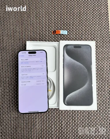 НОВ❗️ 99% Бат.iPhone 15 Pro Max Лизинг от 68лв/м / black Titanium / 256Gb❗️ГАРАНЦИЯ❗️, снимка 2 - Apple iPhone - 48864497