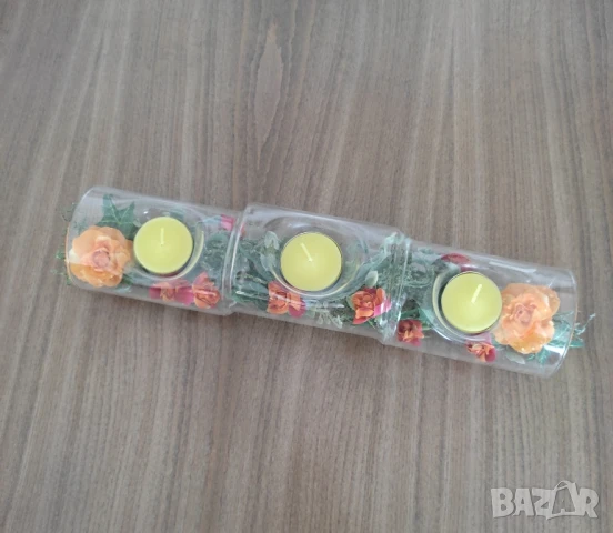 Свещник с 3 гнезда* Декорация за маса, снимка 9 - Други - 50556204