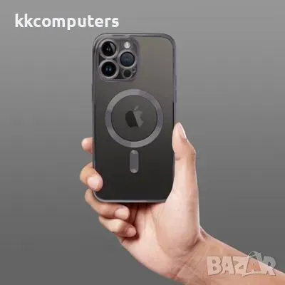 Калъф силикон Electro MagSafe Прозрачен Камера Protect /Черна-рамка/ за SAMSUNG A56 Баркод : 3131717, снимка 3 - Калъфи, кейсове - 49701407