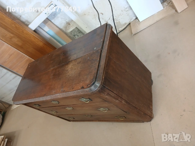 Антично дървен скрин с четири чекмеджета., снимка 3 - Скринове - 53839635