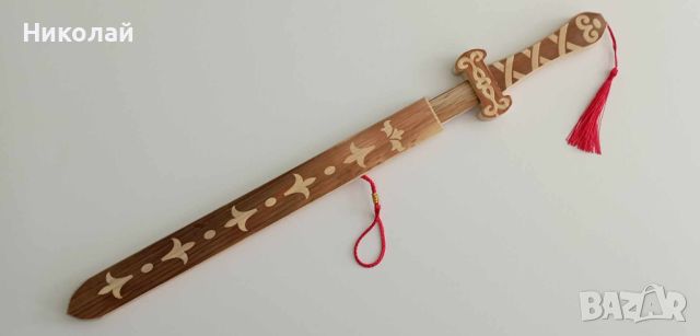 Детски дървен меч с ножница , Детска играчка рицарски дървен меч, снимка 3 - Други - 45318660