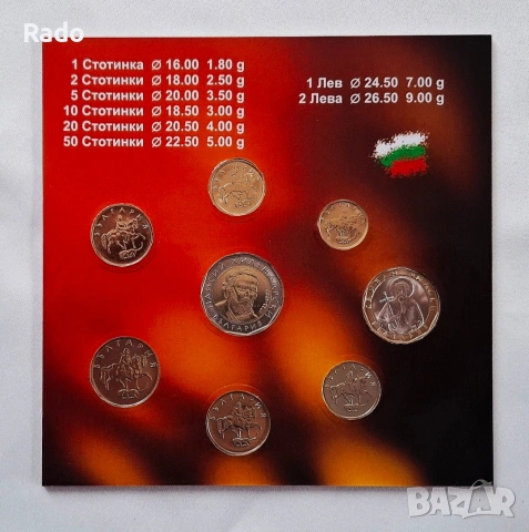 Лот Нови Монети в Албумче (UNC) 1,2лв 50,20,10,5,2,1ст, снимка 2 - Нумизматика и бонистика - 54049052