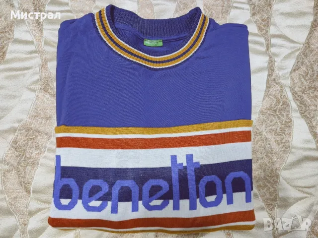 Мъжки пуловер суичър Benetton , снимка 3 - Суичъри - 48081398