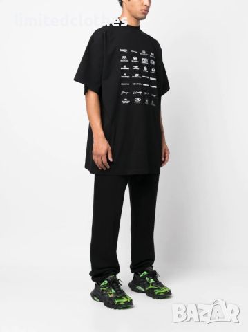 BALENCIAGA Black Archives Logo Print Oversized Мъжка / Дамска Тениска size 3 (XL), снимка 3 - Тениски - 46091021