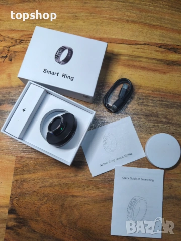 Смарт Пръстен QRing с OLED Екран – Пулс, Часовник и Брояч + Док станция, Номер 9 , снимка 6 - Пръстени - 53387631