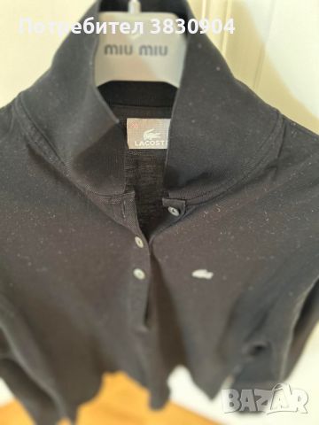 Поло шърт Lacoste, М, 100% памук, дълъг ръкав, снимка 4 - Блузи с дълъг ръкав и пуловери - 45384895