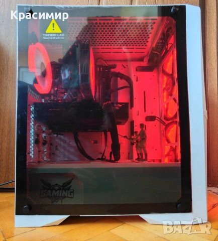 Геймърски PC Ryzen 5500, AMD Radeon 6600XT, 16gbddr4, 1tb ssd, снимка 4 - Геймърски - 52674610