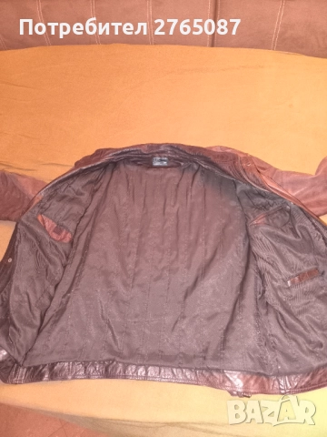 Продавам мъжко кожено яке, естествена кожа XXL, снимка 6 - Якета - 52694342