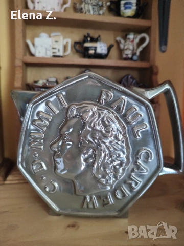 Винтидж чайник - 50 британски пенса Paul Cardew, снимка 2 - Колекции - 52344697