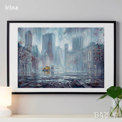 Картина"Меланхолия на мегаполиса"- digital art, снимка 3 - Картини - 53727637