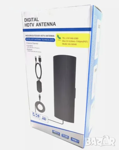 Антена Digital Full HDTV Antenna 4K Ultra HD AN-5004 Black Over 200 Mile Range, снимка 2 - Приемници и антени - 47182189