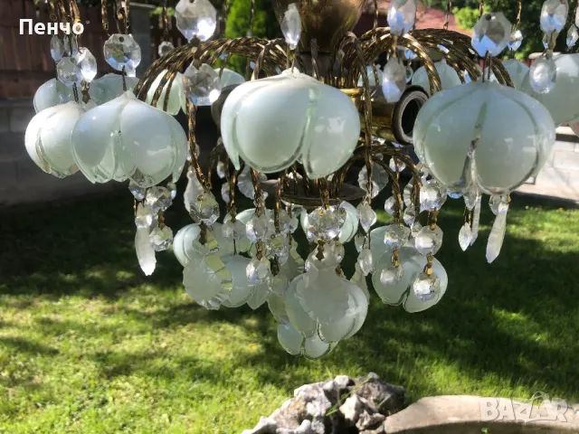 старинен кристален полилей, снимка 7 - Антикварни и старинни предмети - 50341982