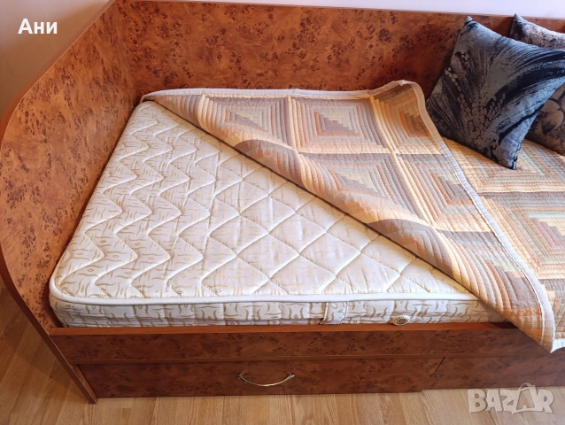 Комплект единично легло с матрак рамка и място за съхранение, снимка 4 - Спални и легла - 53753886