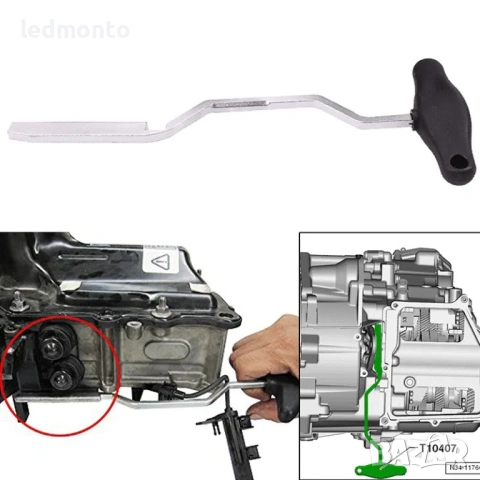 Монтажен Лост T10407 за Мехатроник DSG DQ200 0AM – Инструмент за VW, Audi, Seat, Skoda, снимка 2 - Части - 54220728