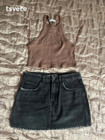 Сет - пола Zara и топ Bershka