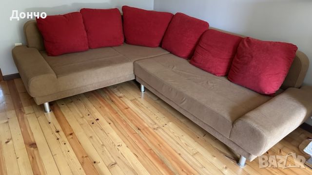 Ъглов диван с ракла и функция за сън., снимка 1 - Дивани и мека мебел - 46336672