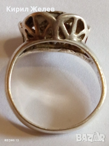 Модерен сребърен пръстен флорален мотив стил и елегантност много красив 42216, снимка 10 - Пръстени - 53762806